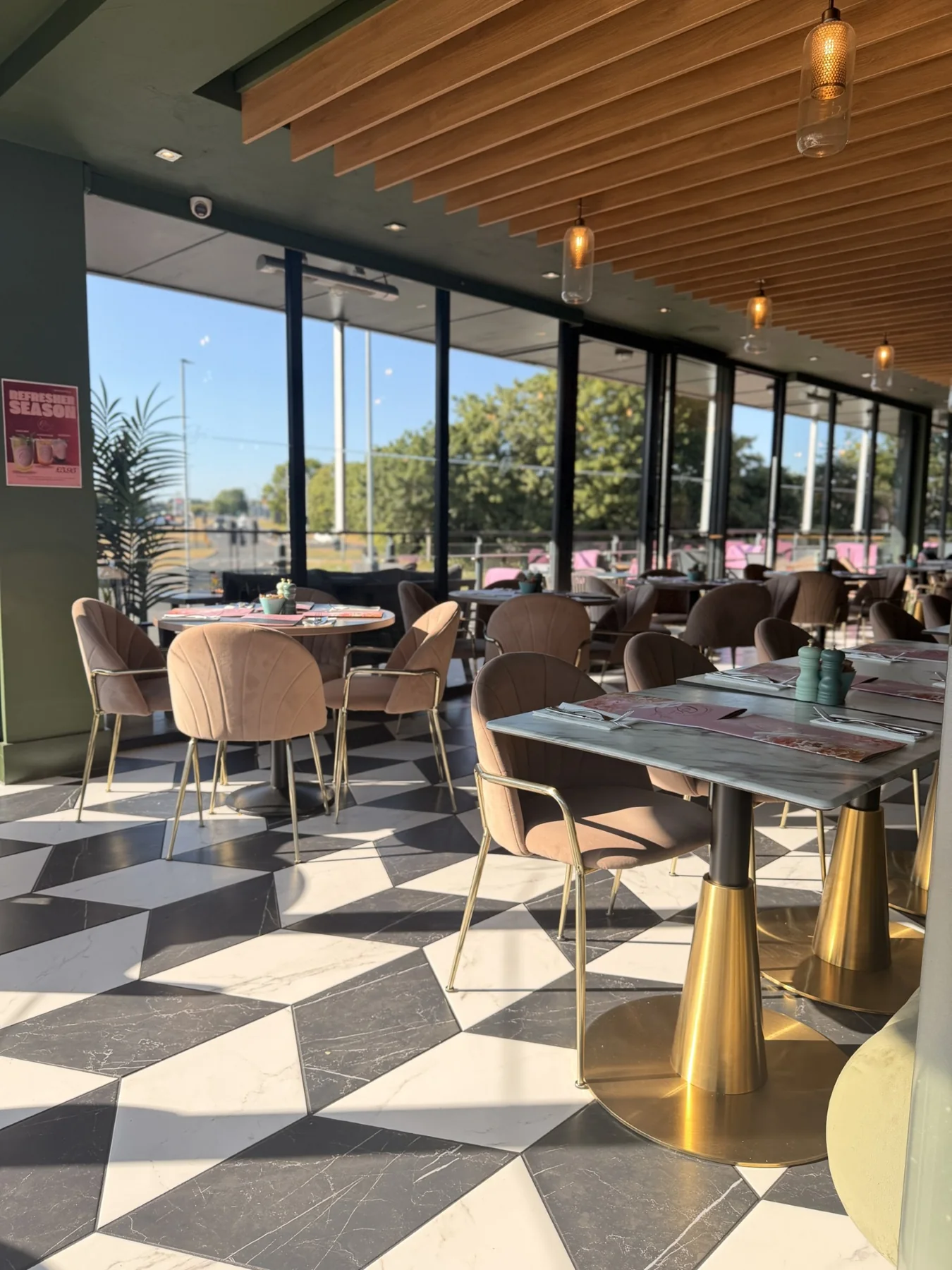 Cafe Capri Lounge interior in Wakefield