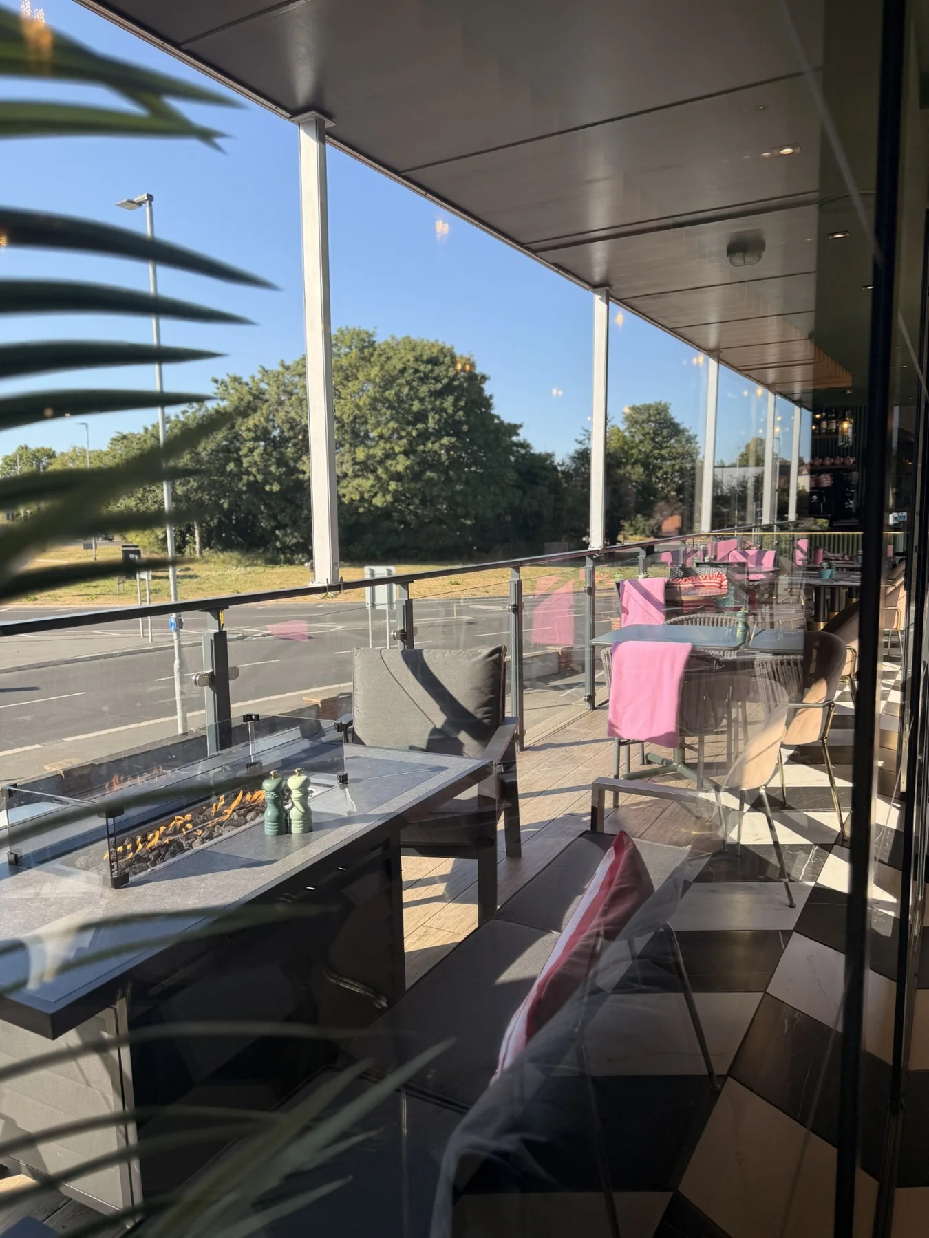 Outdoor terrace at Cafe Capri Lounge Wakefield
