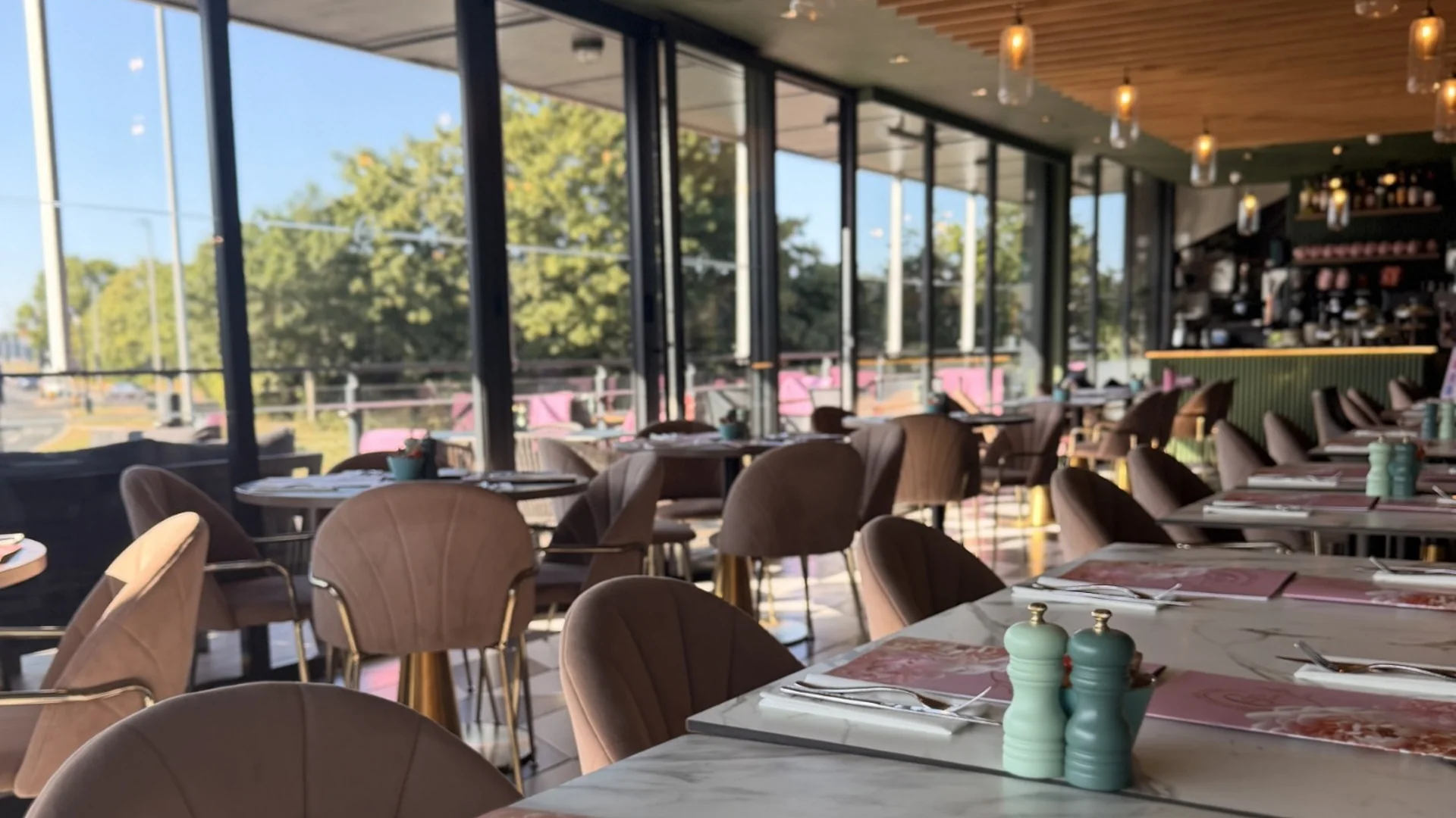 Cafe Capri Lounge interior set for guests